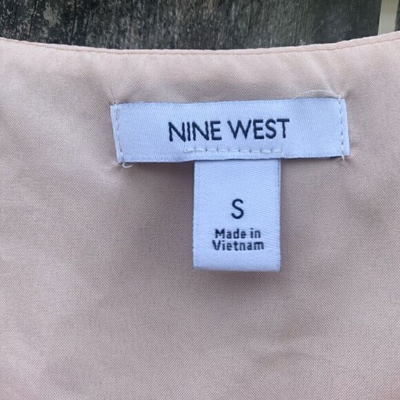 Nine West Pink Gold Speck Chiffon Blouse NWT | S - Picture 2 of 5